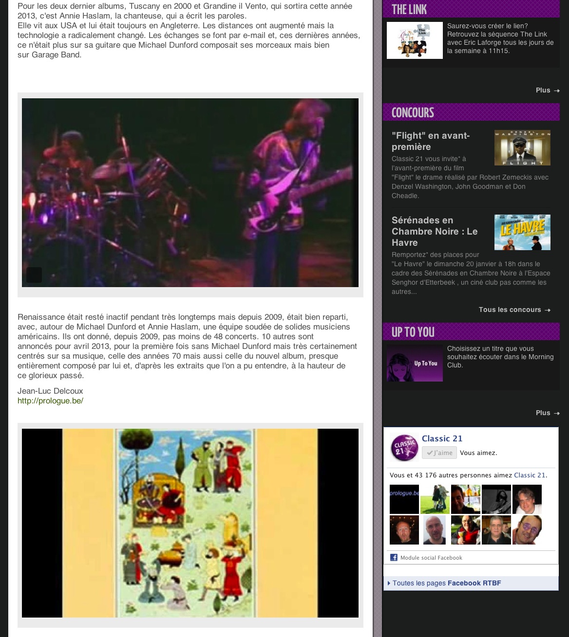 Renaissance sur Classic 21