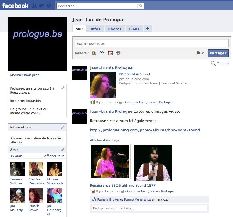 Prologue sur Facebook